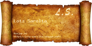 Lotz Sarolta névjegykártya